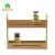 Import wall mounted 2 tier wood wooden spice herb storage rack jar holder from China