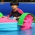 Import Water park kids toy fishing games durable small plastic rowing boat for inflatable pool from China