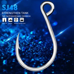 WEIHE 6size  High Strength Stainless Fishing Hook Barbed Hook Seawater Fishing Hooks