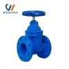 WESDOM DIN3352 F5 Gate Valve DN80 Ductile Iron Flanged Water Fluid Non Ring Stem stainless Steel Manual Handwheel 2-48 Blue