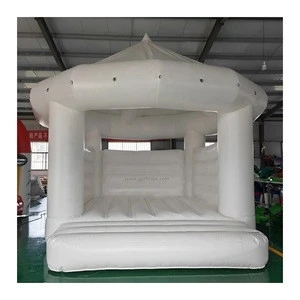 white inflatable wedding bouncer for party rental bounce house