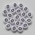 Import White Loose Plastic Beads with Black Arabic Number Beads for Kids Head Decoration or Bracelet Materials from China