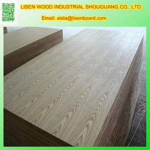 White Melamine Laminted MDF Board, Ash Veneer Laminated MDF Wood Panel