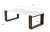 Import White Square Coffee Table With Wooden Effect Legs from China