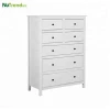 White Wooden simple Dresser 7 Chest of Drawers design