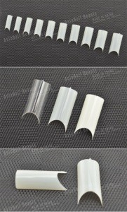 Wholesale 500Pcs/Box  French  Artificial Fingernails  Fake Acrylic C Nail Tips