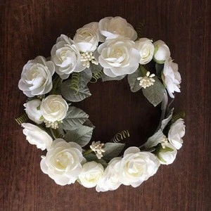 wholesale  beautiful artificial flower wreath for decoration