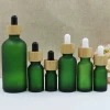 Wholesale care 50ml dropper glass bottle essential oil cream green glass oil bottle