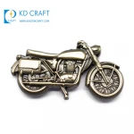 Wholesale cheap custom metal zinc alloy embossed 3D auto emblem motorcycle car lapel pin badge with rubber clutch