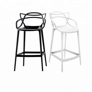 Wholesale Cheap Italian Designer Modern Used Stackable PP Plastic Barstool China High Bar Chair Bar Stools For Sale