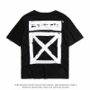 Wholesale Cheap OFF Design Men Shirts Cotton Casual Hip-Hop White and Black T Shirt