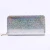 Import Wholesale Cheaper Bright Colors shinny PU Leather Women Long Clutch Sparkling zipper around Wallet for Ladies Girls from China