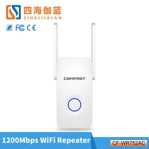Wholesale COMFAST CF-WR752AC 1200Mbps 2.4GHz and 5.8GHz Dual Band 802.11AC 5.8ghz Wireless WiFi Repeater/Wireless Range Extender