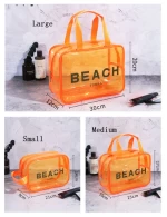 Wholesale Custom Logo Waterproof Womens Makeup Travel toiletry Cosmetic Zipper Bag Custom Logo Clear pvc cosmetic bag