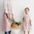 Import Wholesale customized kitchen painting cooking pink linen cotton kids aprons in stock from China