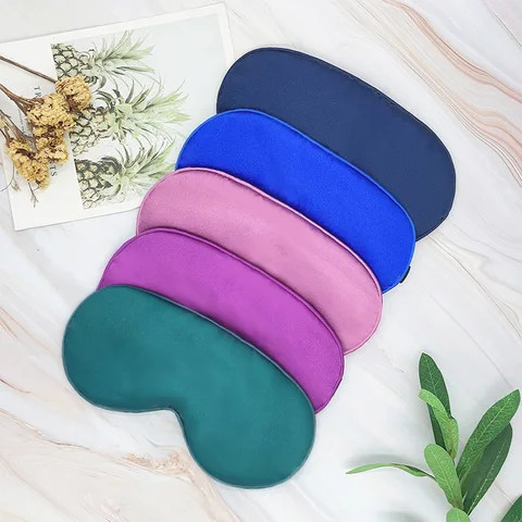 wholesale Double-sided silk sleep eye mask blackout lunch break travel aviation blackout eye mask