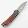 Wholesale factory price camping knife 440C blade steel+wood handle 58HRC outdoor pocket tactical folding knife