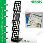 wholesale floor metal wire commercial folding magazine display rack