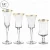 Import Wholesale Handmade High quality Red Wine Glass With gold sliver rim from China