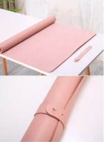 Wholesale High Quality Soft PU Waterproof Leather Table Writing Mat Custom office Desk Pad