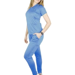 Wholesale Hospital Uniforms Sets Spandex Contrast V-neck Nursing Uniforms
