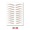 Wholesale Long Lasting Water Transfer Temporary Brown Eyebrow Tattoo Stickers