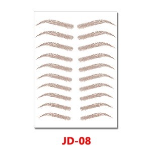 Wholesale Long Lasting Water Transfer Temporary Brown Eyebrow Tattoo Stickers