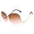 Wholesale Newest Fashion Brand Designer Rimless Bend Leg  Colorful Lens Women Sun Glasses Oversize Shades Sunglasses 2020