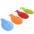 Wholesale Non-stick BPA free Food Grade Kitchen Silicone Utensils Holder Flexible Almond-Shaped Ladle Spoon Rest Set of 4