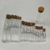 Wholesale packaging Clear glass Cork test tube with wood rack