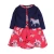 Import Wholesale price flora printed jacket 2pcs baby dress clothing set birthday dress for baby girl from China