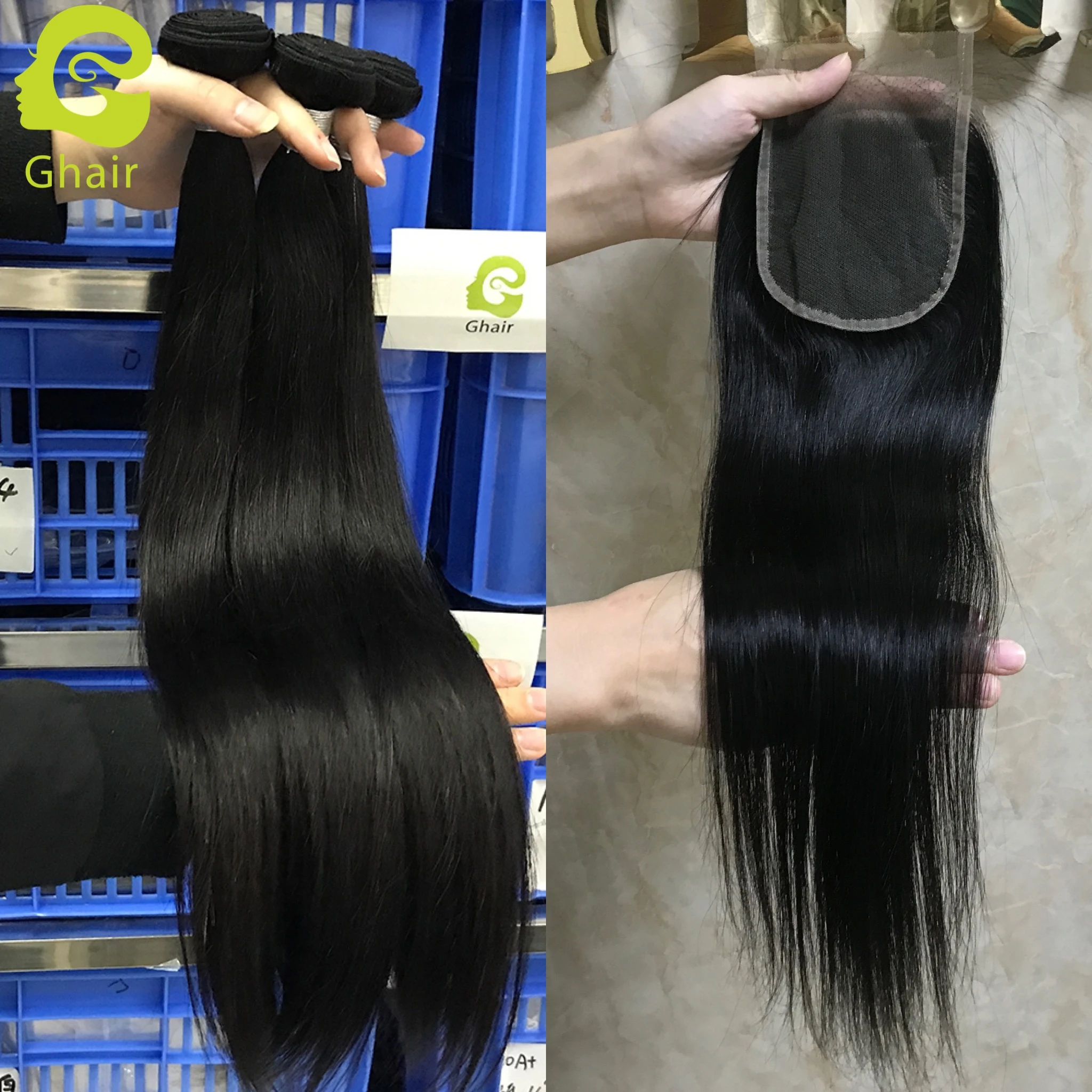 Wholesale raw virgin hair vendors hand tied weft hair extension cuticle aligned Indian raw human hair with closure