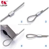 Wire Rope Accessory Set M3 Stainless Steel Thimble Wire Rope Cable Clip clamp Aluminum Crimping Loop Sleeve Wire Rope Fittings