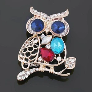 WM051 Huilin Jewelry Bird Owls Vintage Brooches Antiques Bouquet Owl Hijab Pin Up Designer Wedded Brooch Scarf Clips Jewelry