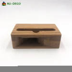 Wood bamboo speaker mobile cell phone stand holder