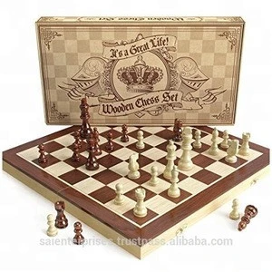 Wood Magnetic Multi color  Chess Board
