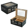Wooden Cigar Box With Cigar Accessories Set