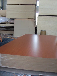 wooden color melamine coated MDF in 17mm pallet packing for bulk shipping