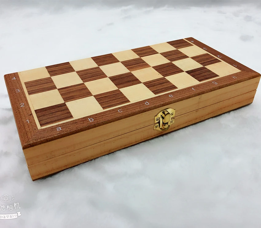 wooden magnetic chess games set patchwork board game custom portable travel chess tournament set
