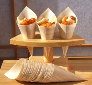 Wooden Products Disposable pine ice cream Cup/Cone