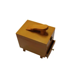 Wooden shoe shine box
