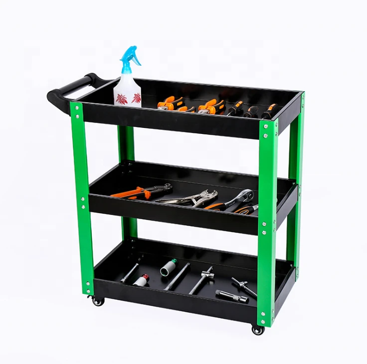 Workshop Tools Trolley with 7 Sliding Drawers 4 Wheels Toolbox Storage Organiser