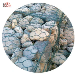Woven hexagonal gabion mesh / stone cage / iron wire material gabion box