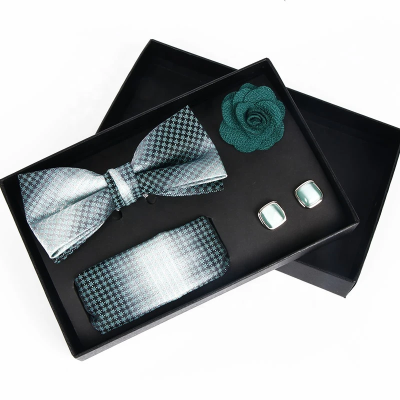 Woven Polyester Blend Bow Ties  Sale Fashion Good Quality Man Gift Custom Bow Tie Box Set