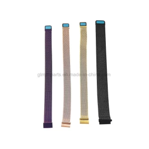 Wrist Strap Mesh Milanese Magnetic Watch Bands for Iwatch &amp; Fitbit Watch 38mm 42mm 304 316 Stainless Steel Polished