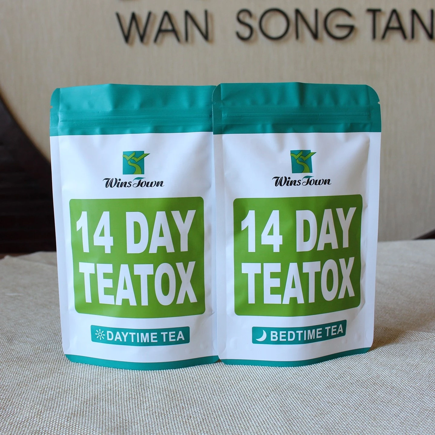 WT10 Herbal 14 Days Morning Evening Detox Tea with Lavender Lemongrass Flat Tummy Tea with Private Label