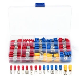 WZRELB 280Pcs Spade Crimp Terminal Assorted Insulated Electrical Wire Connectors Set Red Blue Yellow Electrical Connectors Kit