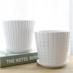 [ZIBO HAODE CERAMICS]Multiple designs plant indoor decorative ceramic flower pot