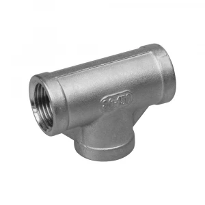 Hot sell 3/4" Stainless Steel 304 3 way Tee Pipe Fitting Female Thread For Water Gas Oil