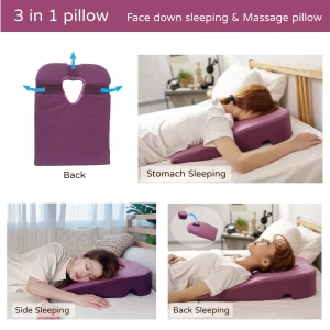 Face down pillow for massage